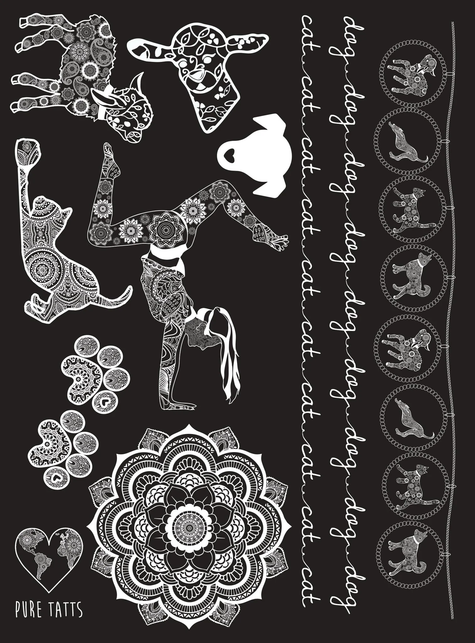 Animal rescue, Yoga Girl, Temporary Tattoos, White Tattoo, Tattoo